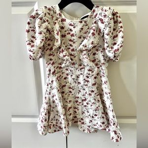 Bardot Junior Floral Dress off White Size 6
